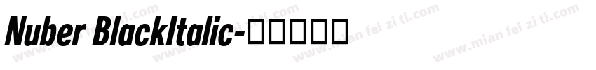 Nuber BlackItalic字体转换